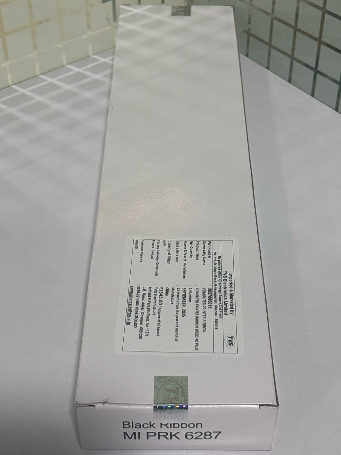 New, Tvs Speed 40 Plus Passbook Ribbon Cartridge