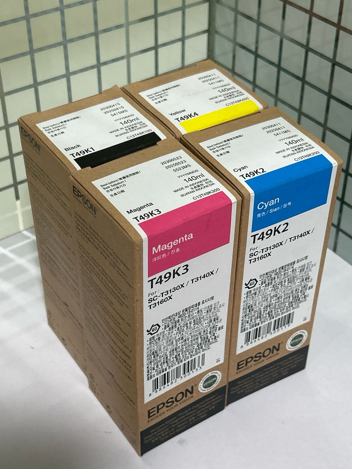 Epson T49K1/2/3/4 Set Of 4 Ink Bottle (3130X/3140X/3160X)