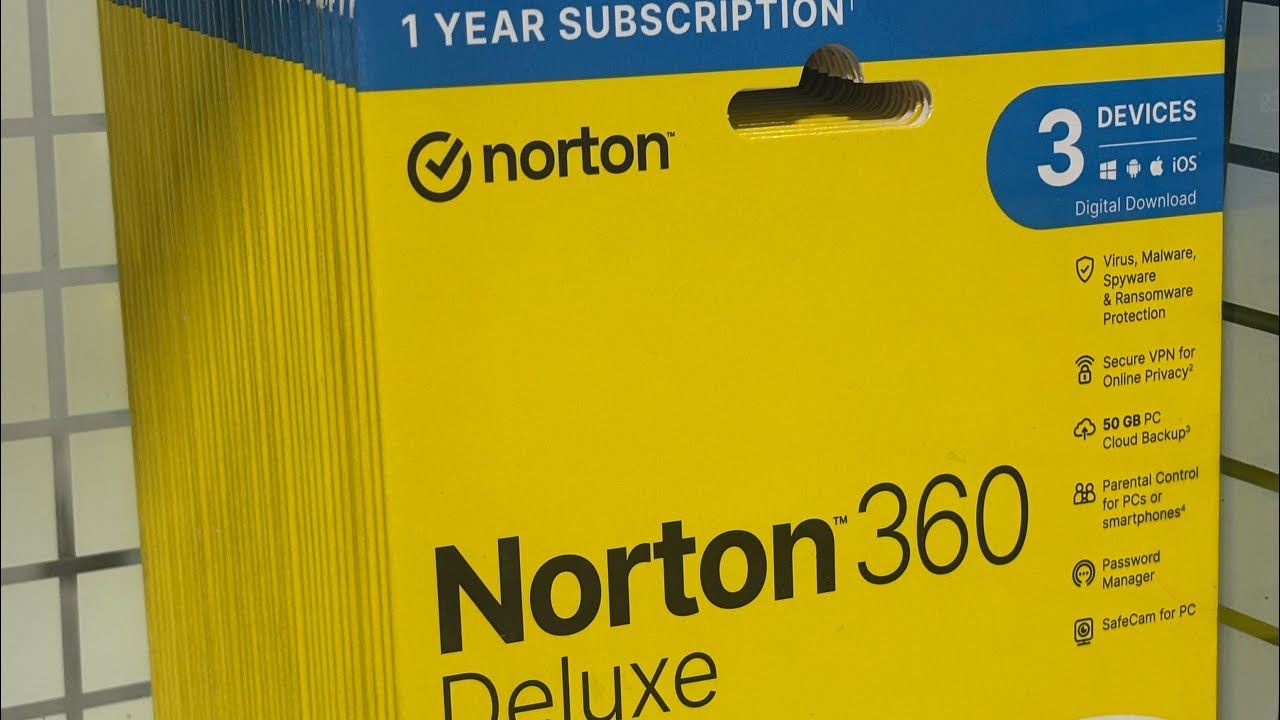 Renewal, 3 User, 1 Year, Norton 360 Deluxe Total Security