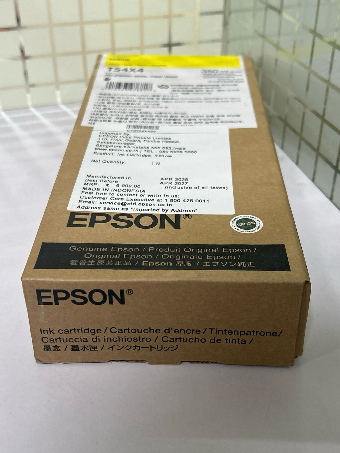 Epson Yellow T54X400 UltraChrome HDX/HD 350ml Epson Yellow T54X400 UltraChrome HDX/HD 350ml
