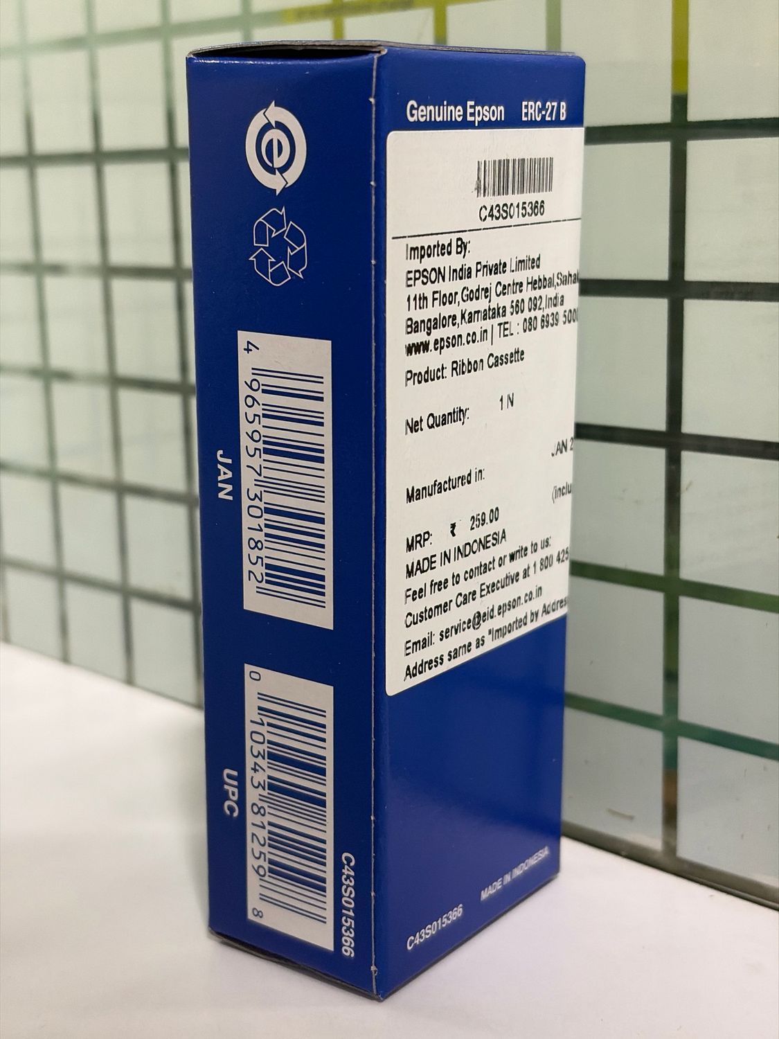 Epson ERC-27B Ribbon Cartridge Epson ERC-27B Ribbon Cartridge