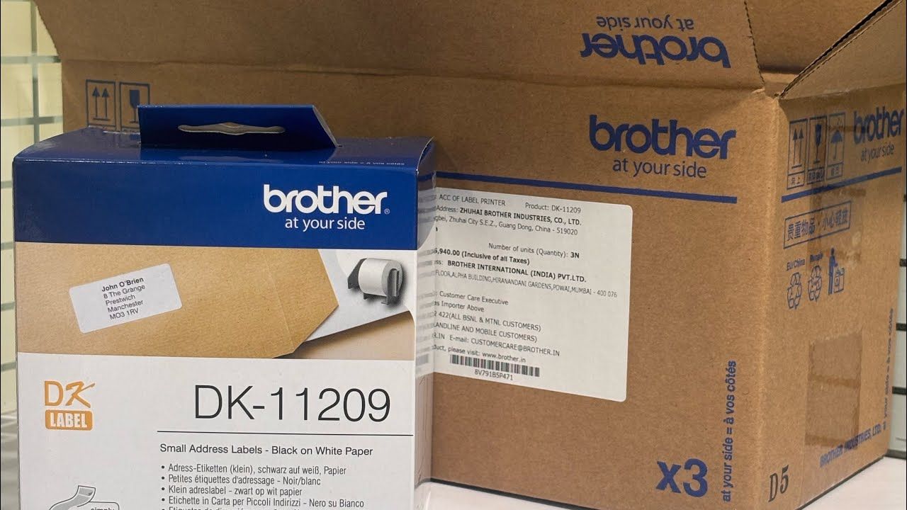 Brother DK11209 Small Address Label, 62mm X 29mm X 800pcs Brother DK11209 Small Address Label, 62mm X 29mm X 800pcs