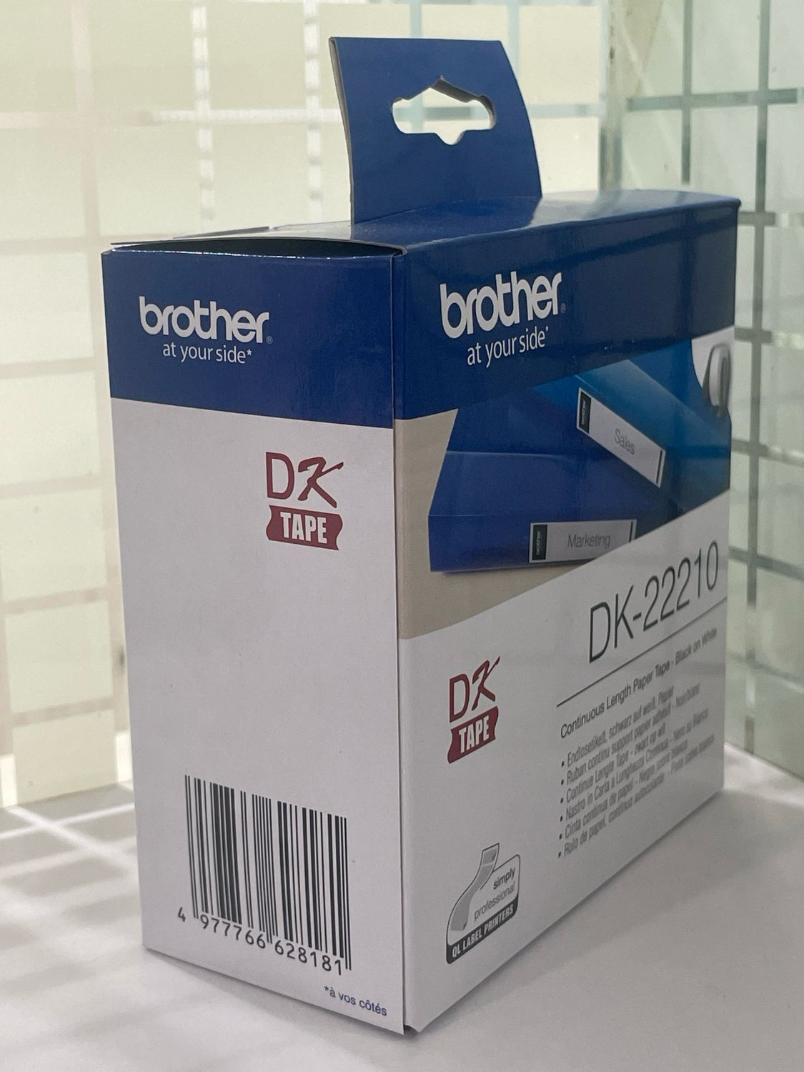 Brother DK22210 Continuous Length Paper Label, 29mm X 30.48m