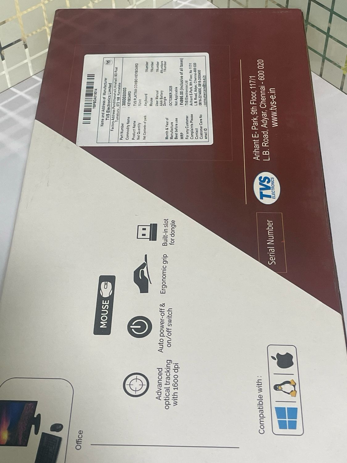 TVS Platina Mechanical Wireless Keyboard Mouse