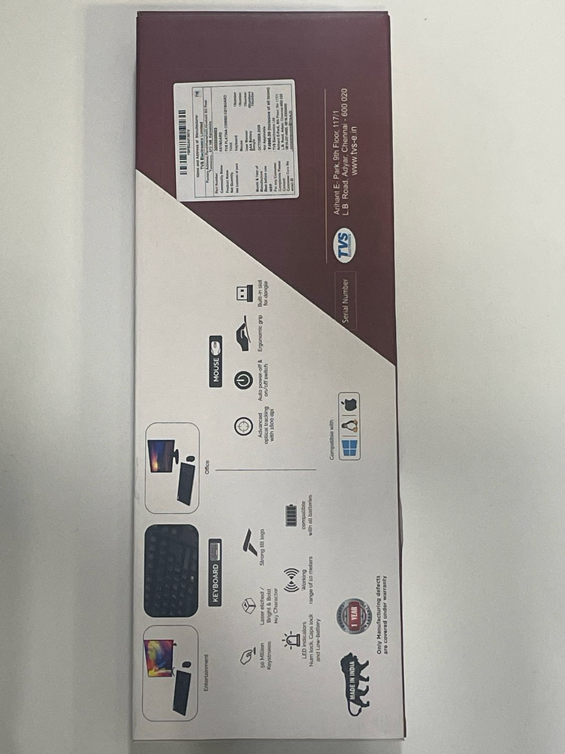 TVS Platina Mechanical Wireless Keyboard Mouse