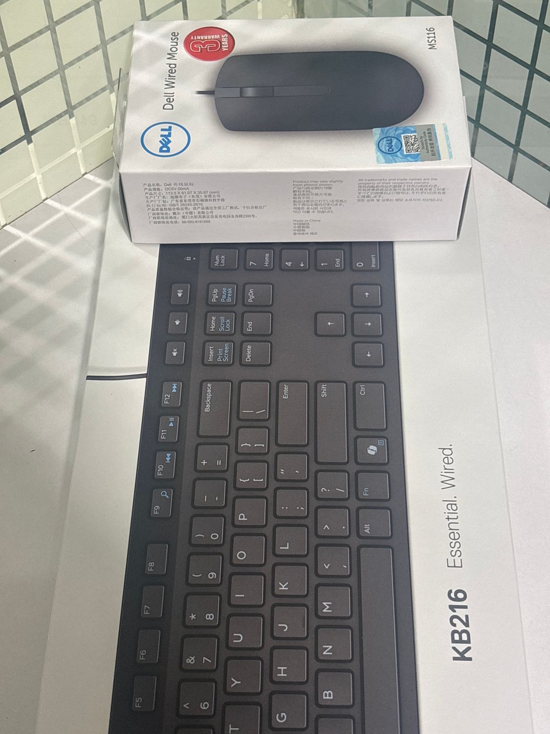 Dell Keyboard Mouse Combo, KB216+MS116