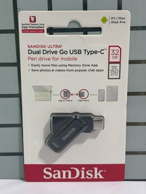 SanDisk 32GB USB and Type-C Pen Drive (DDC3)
