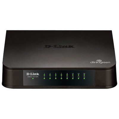 D-Link 16-Port 10/100Mbps Network Switch, DES-1016A