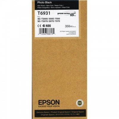 Epson T6931 Ink Cartridge, Photo Black, 350ml