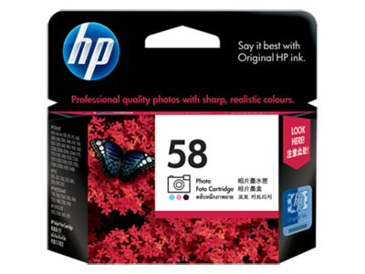HP 58 Ink Cartridge, Photo Tri Color