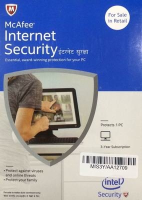 1 User, 3 Year, Mcafee Internet Security