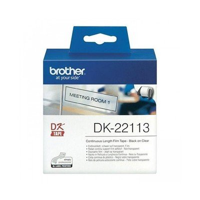 Brother Dk22113 Continuous Length Film Clear Label, 62mm X 15.24m