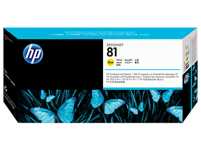 HP 81 Printhead, Yellow & Cleaner