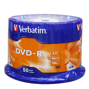 Verbatim DVD-R Spindle, 50-Cds
