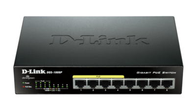 D-Link 8Port, 4Port PoE Unmanaged Switch, DGS-1008P D-Link 8Port, 4Port PoE Unmanaged Switch, DGS-1008P