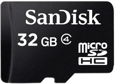 Sandisk 32GB Memory Card, Class 4