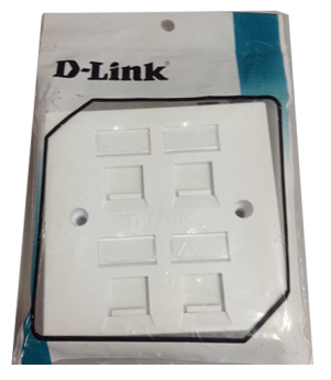 D-Link 86*86 mm,  Quad  4 Faceplate