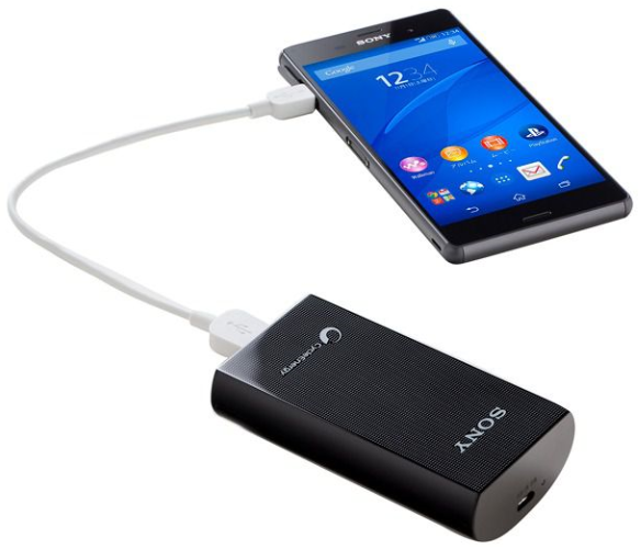 Sony 4700 mAh Li-Polymer Power Bank, Black