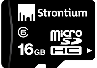 Strontium 16GB Memory Card, MicroSDHC, Class 6