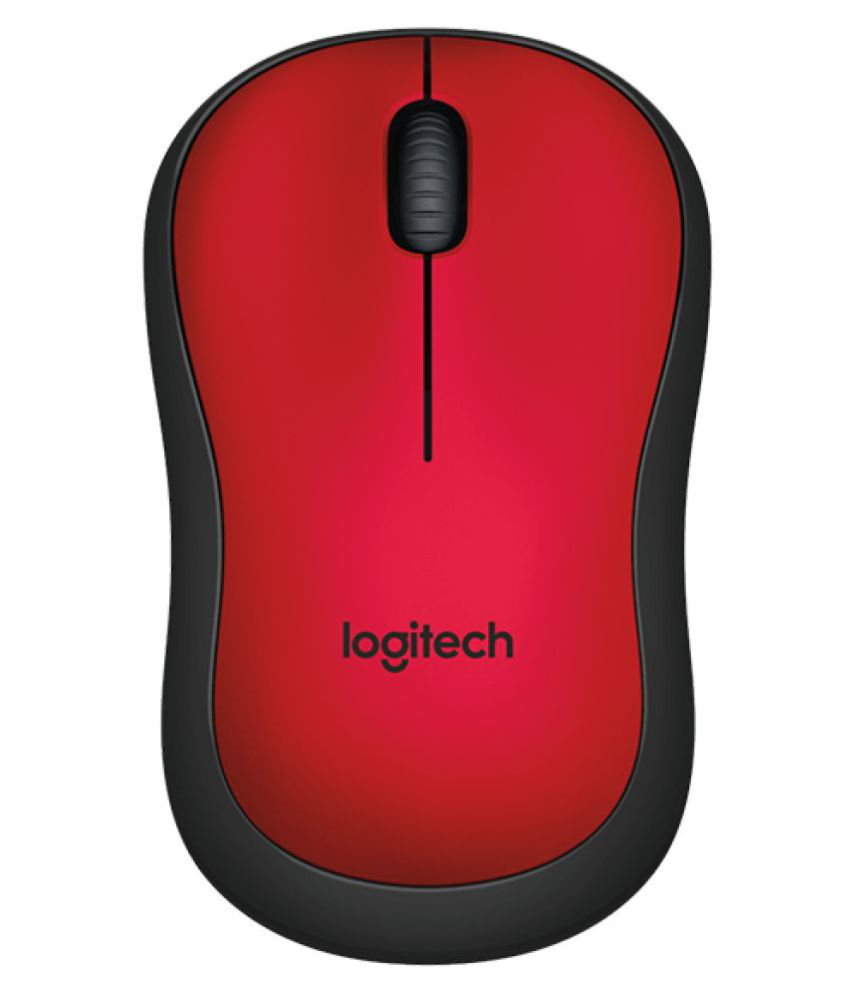 Logitech M221 Silent Wireless Mouse, Red