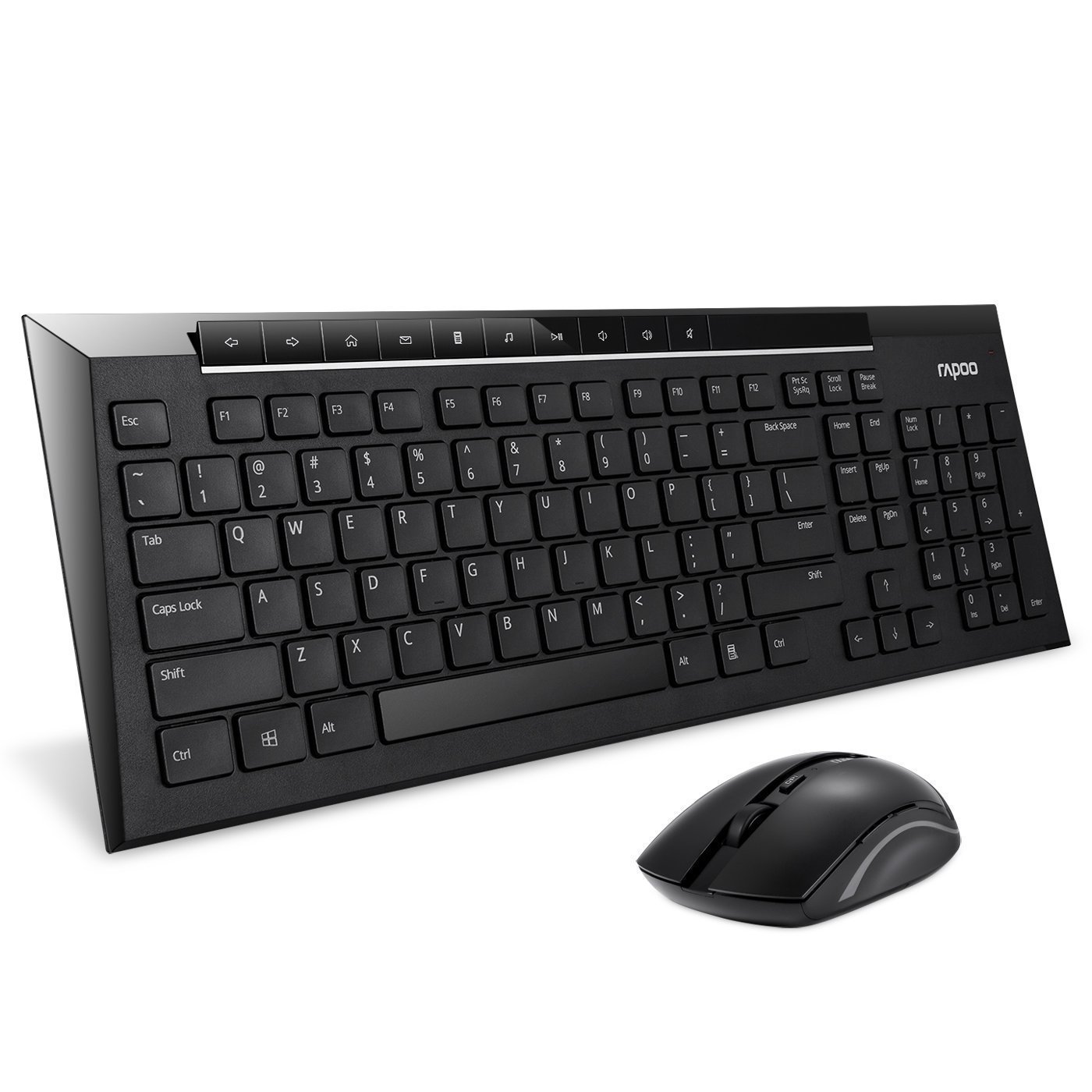 Rapoo 8200P Wireless Keyboard Mouse, Black
