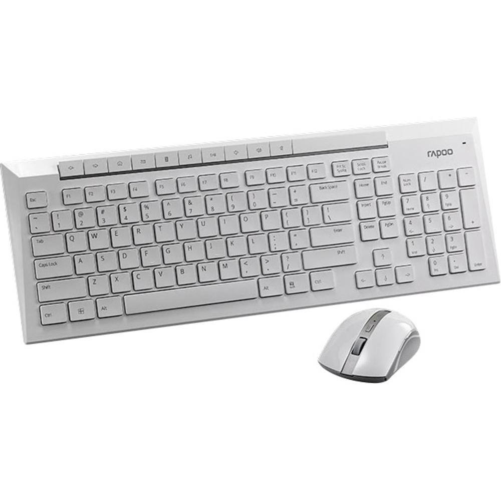 Rapoo 8200P Wireless Keyboard Mouse, White