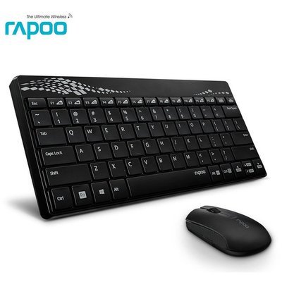 Rapoo 8000 Mini Wireless Keyboard Mouse, Black Rapoo 8000 Mini Wireless Keyboard Mouse, Black