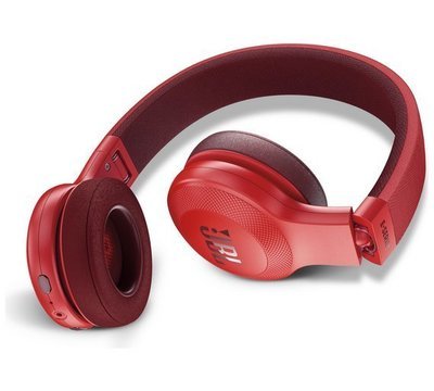 JBL E45BT Wireless Bluetooth On-Ear Headphones with Mic, Red