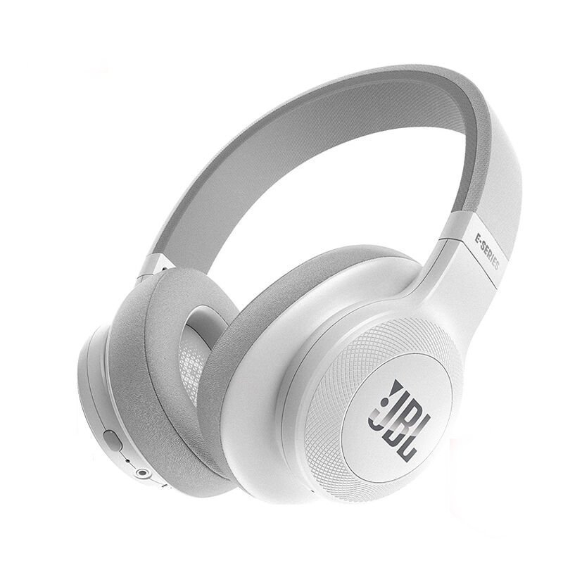 JBL E55BT Bluetooth Over-Ear Headphones with Mic, White