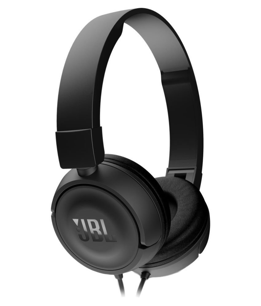 JBL T450 On-Ear Headphones with Mic, Black