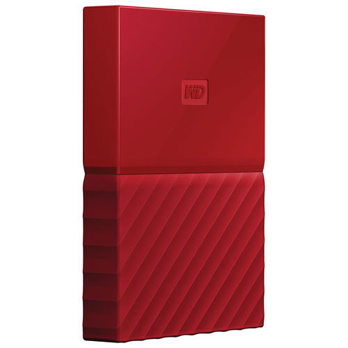 WD 1TB My Passport USB 3.0 External Hard drive, Red