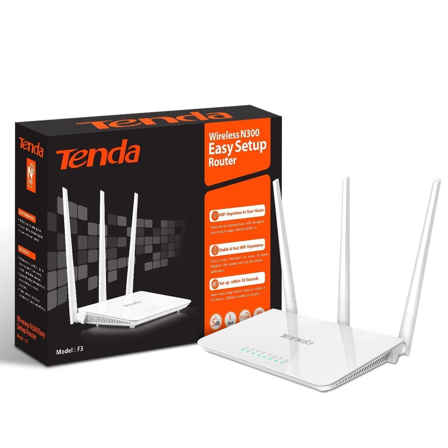 Tenda F3 300Mbps Wireless Wi-Fi Router