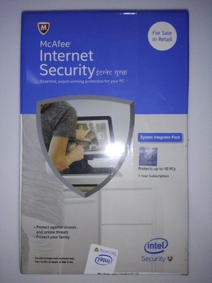 10 User, 1 Year, Mcafee Internet Security