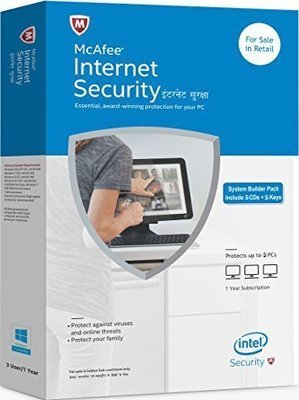 5 User, 1 Year, Mcafee Internet Security, Single key