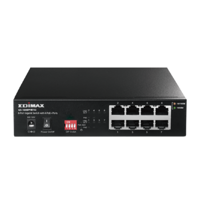 Edimax, GS-1008PHE V2, 8-Port Gigabit Switch with 4 PoE+ Ports