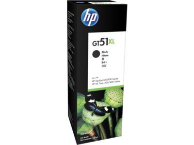 HP ink Bottle, GT-51XL / 53XL Black, 135ml