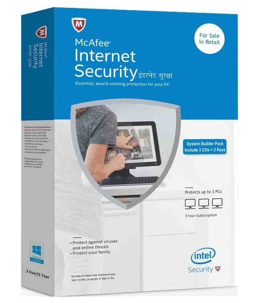 3 User, 3 Year, Mcafee Internet Security