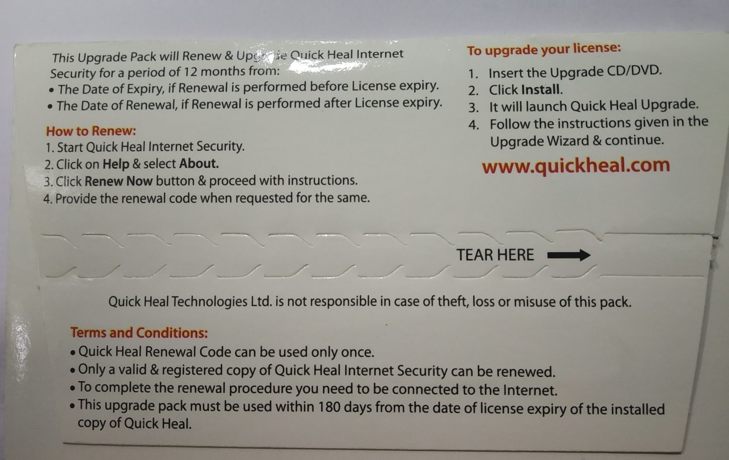 Renewal, 5 User, 1 Year, Quick Heal Internet Security Renewal, 5 User, 1 Year, Quick Heal Internet Security
