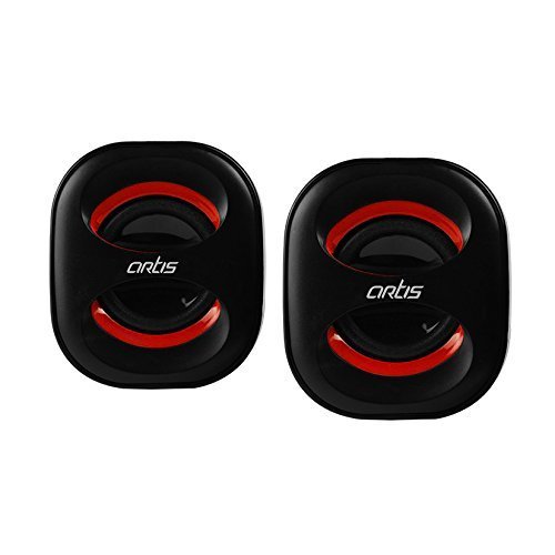 Artis Mini 2.0 USB Multimedia Speakers, Red Artis Mini 2.0 USB Multimedia Speakers, Red