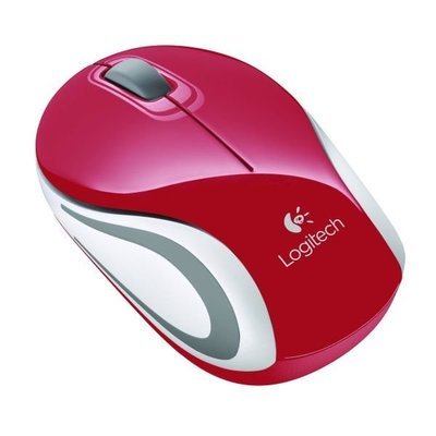 Logitech M187 Wireless Mini Mouse-Red