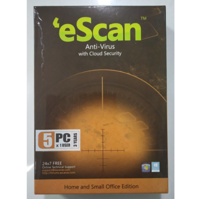 5 User, 3 Year, eScan Antivirus, V-14.x 5 User, 3 Year, eScan Antivirus, V-14.x
