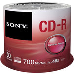 Sony CD-R 700MB CDs, Pack of 50-disk