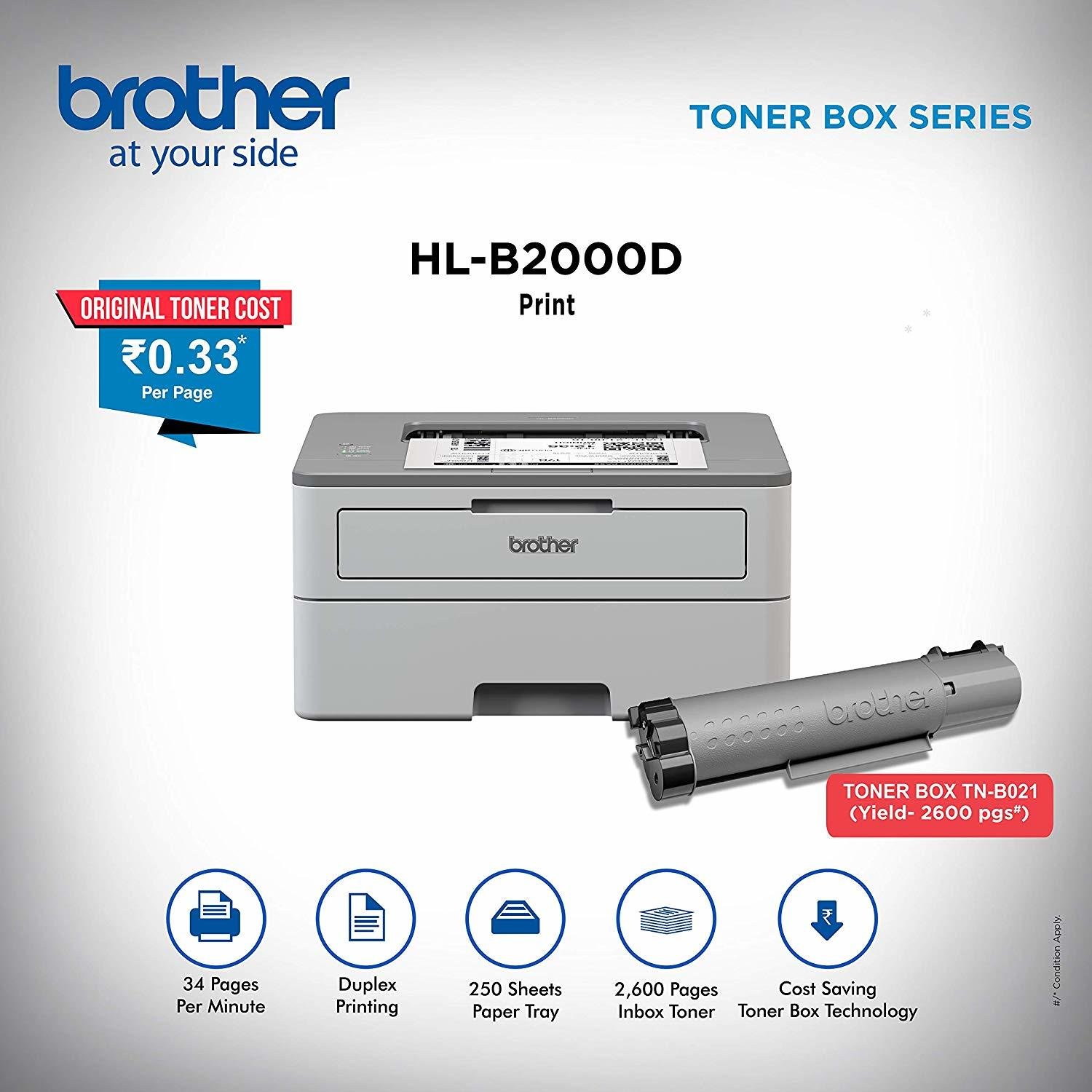Brother HL-B2000D Mono Laser Printer Brother HL-B2000D Mono Laser Printer