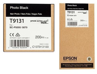Epson T9131 Ink Cartridge, Photo Black, 200ml