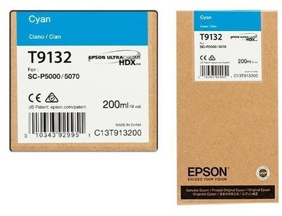 Epson T9132 Ink Cartridge, Cyan, 200ml