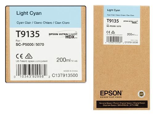 Epson T9135 Ink Cartridge, Light Cyan 200ml