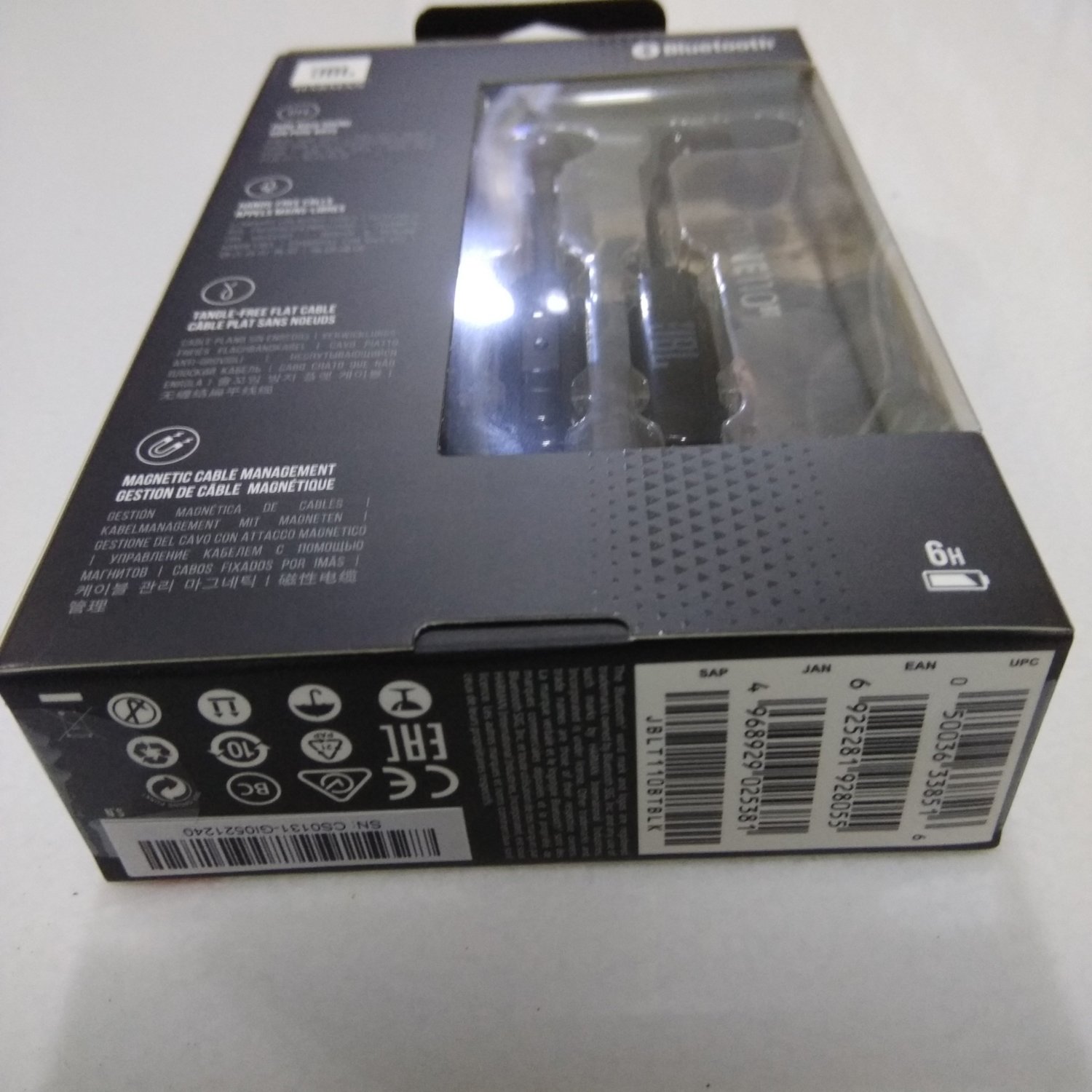 JBL T110BT in-ear Bluetooth Headphone, Black