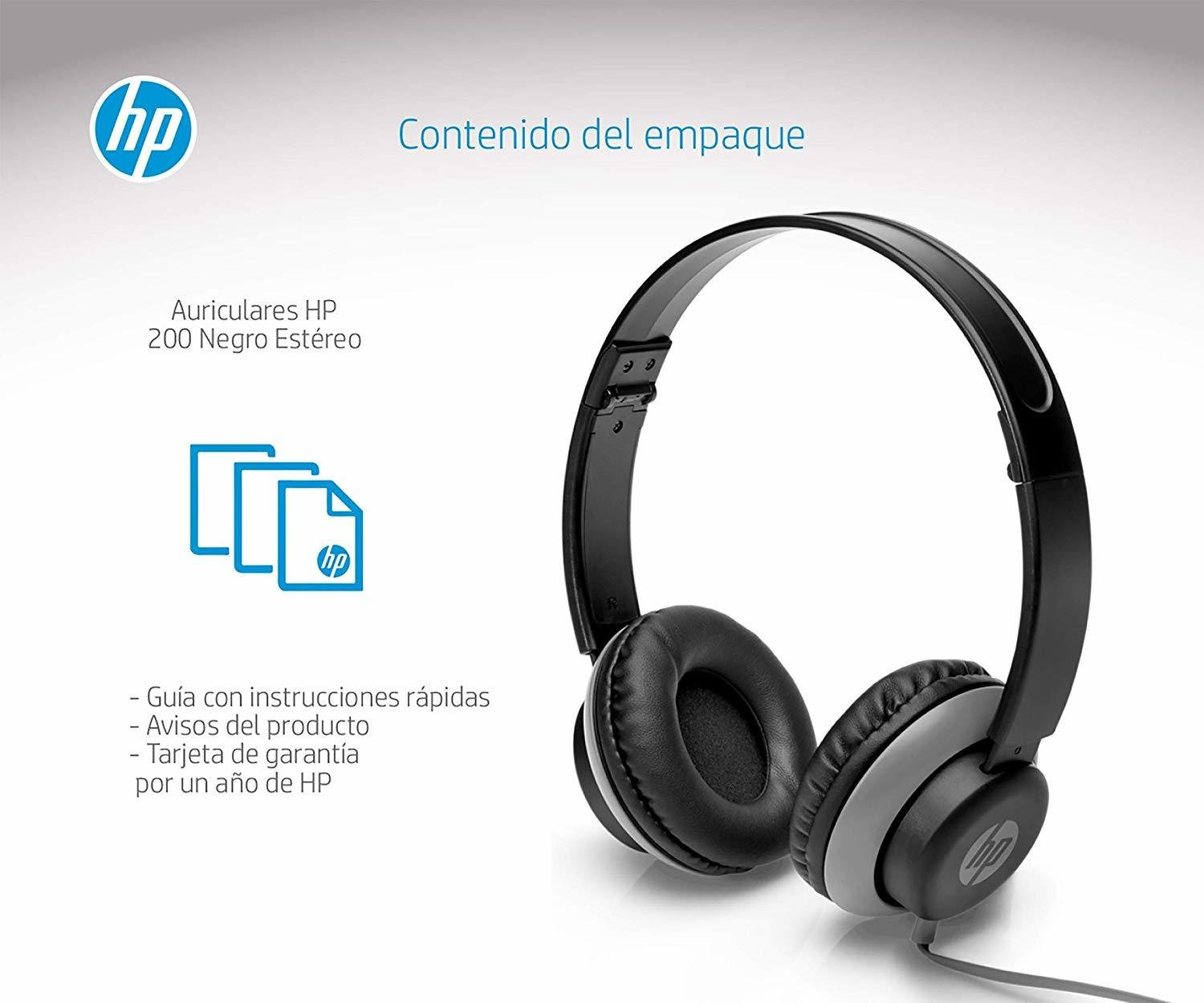 HP 200 On-Ear Headphone, Black