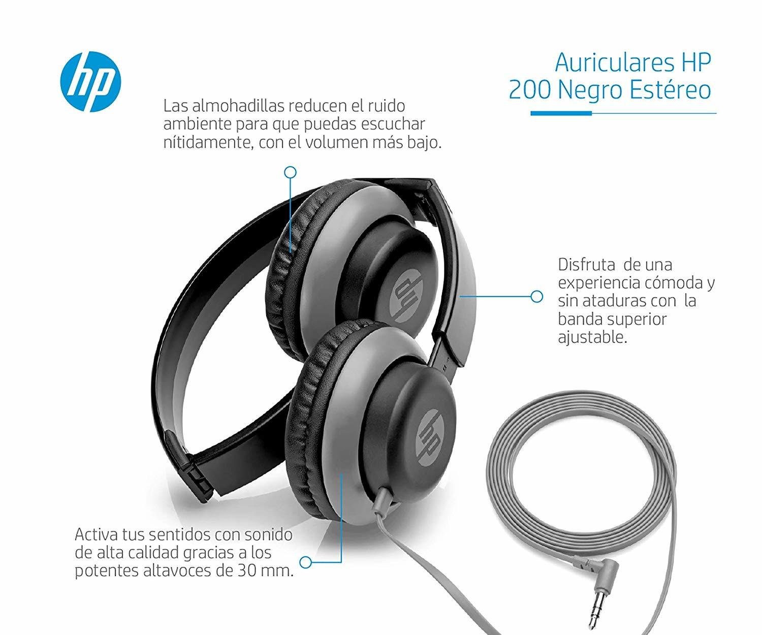 HP 200 On-Ear Headphone, Black