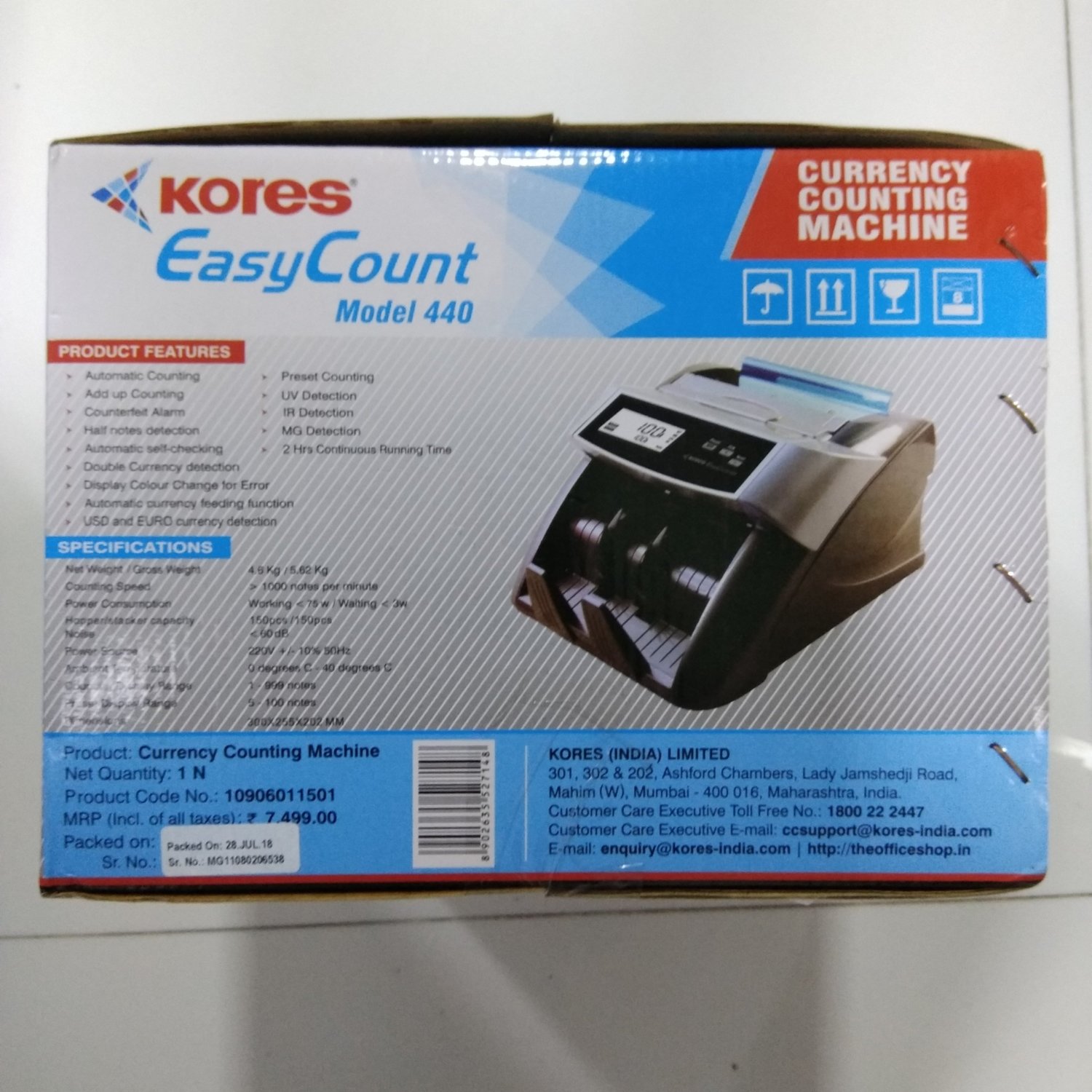 Kores Easy Count 440 Currency Counting Machine